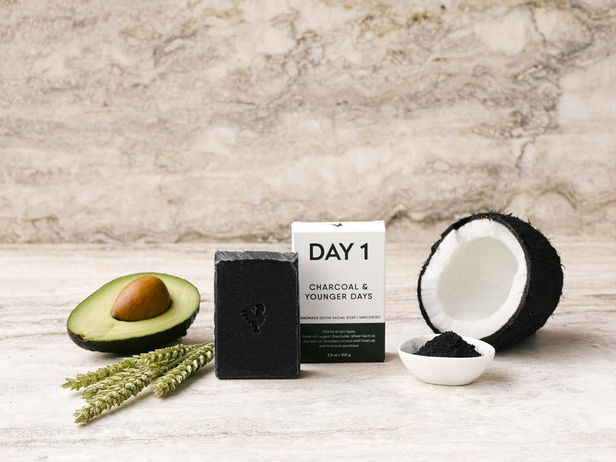 DAY 1 FACIAL SOAP CHARCOAL & YOUNGER DAYS
